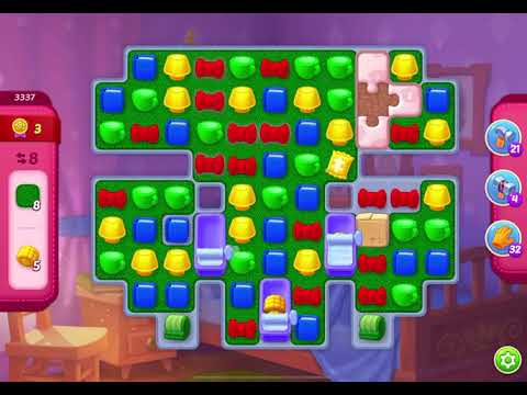 HomeScapes Level 3337 no boosters (14 moves)