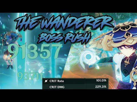 The Wanderer C6 - R5 Full Power Showcase !! | Boss Rush Deleting Bosses in Seconds | Genshin Impact