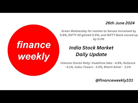 India Stock Market Daily Update: Winners and Losers - 26th June 2024
