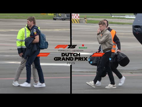 F1 Drivers Departing in Private Jets After The 2025 Dutch Grand Prix (4K)