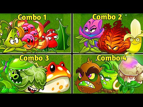 Random 4 Team Plants Combo - Who Will Win? - PvZ2 Team Plants vs Team Plants