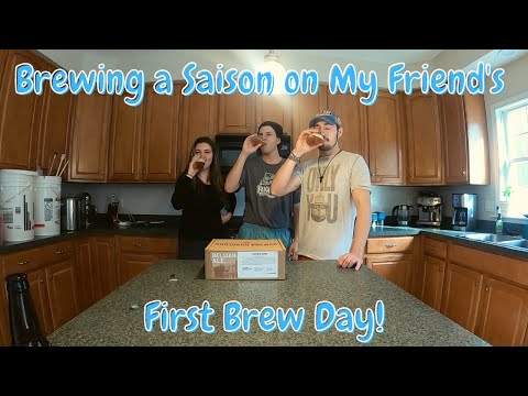 My Friends First Brew Day | Lemondrop Saison | EXTRACT BEER BREWING