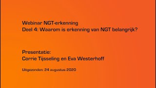 Webinar NGT erkenning: deel 4