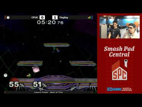 SPC 185 Melee Losers Finals - Yingling (Falco) vs CPU0 (Jigglypuff)