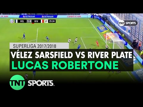 Lucas Robertone (1-0) Vélez Sarsfield vs River Plate | Fecha 17 - Superliga Argentina 2017/2018