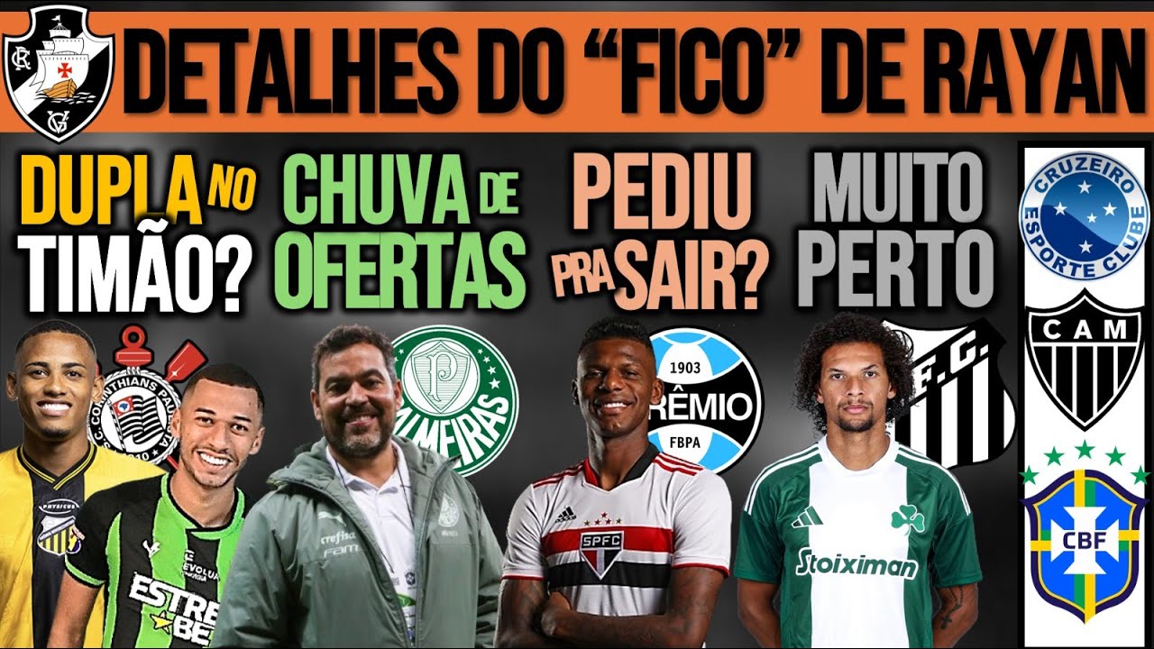 2 REFORÇOS PRO TIMÃO? ARBOLEDA SAINDO? OFERTAS NO VERDÃO! FICO NO VASCO! ZÊRO, GALO, ARÃO, BRASIL