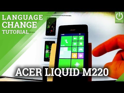 ACER Liquid M220 Change Language / List of Languages / Language Settings