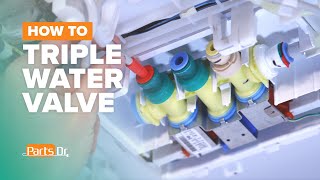 How to Replace Ceiling Triple Water Valve on Whirlpool Maytag KitchenAid Refrigerator W11495416