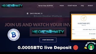 Neon Infinity BTC Doubler new Site || New BTC doubler site || Free Cryptos