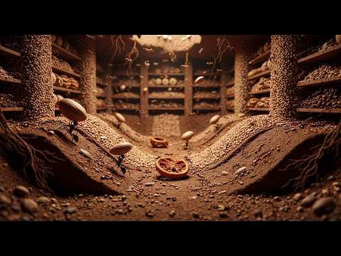 🐜 The Secret Underground World of Ants Store Food #ants #ai