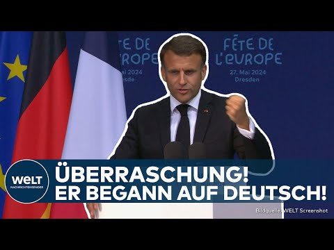 MACRON IN DEUTSCHLAND: "Heute herrscht wieder Krieg in Europa!" Frankreichs Präsident in Dresden!