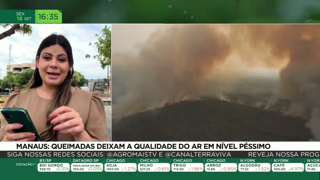 Manaus: queimadas deixam a qualidade do ar em nível péssimo