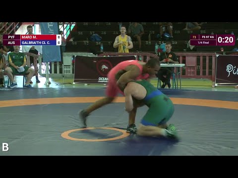 1/4 FS - 97 kg: C. GALBRAITH CL (AUS) df. M. MARO (PYF) by TF, 10-0