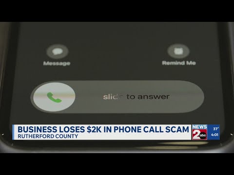 Rutherford County business loses $2K in phone scam