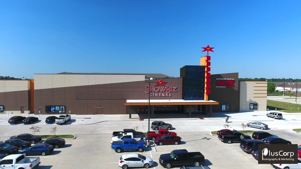 Aerial vidoe of Showbiz theater