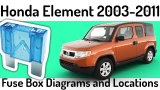 (2003-2011) Honda Element Fuse Box Diagrams and Fuse Panel Locations✅