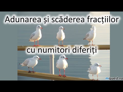 Adunarea și scăderea fracțiilor cu numitor diferit