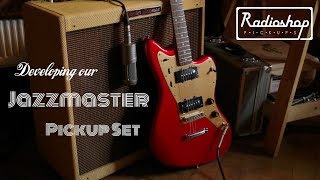 Video thumbnail for Squier Deluxe Jazzmaster by Fender - Developing our Jazzmaster Pickup Set by Radioshop Pickups