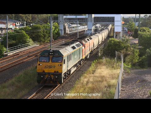 SSR’s RL306 and RailPower’s CLF2 passing Leumeah NSW on SSR Grain Train 2843 - 4/11/2022