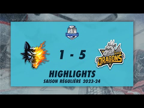 Brûleurs de Loups 1-5 Dragons de Rouen - Highlights - Synerglace Ligue Magnus 2023/24