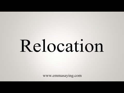 Part of a video titled How To Say Relocation - YouTube