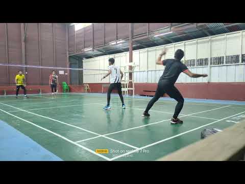 badminton merotau tawau sabah sparring HASRAN/BABAK VS LEE/DAHLAN