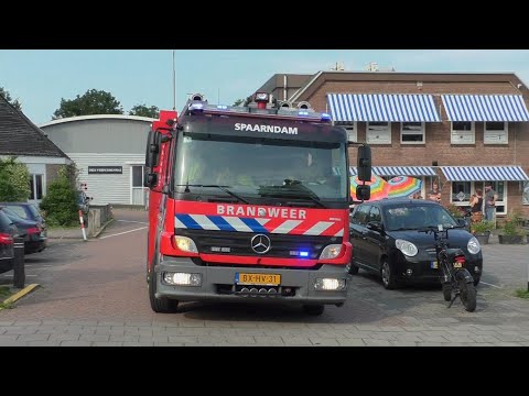 [Opkomst en Uitruk] Tankautospuit Spaarndam 12-3230 met spoed naar een Brand in Velserbroek