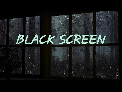 🎧[BLACK SCREEN] Rain On Window with Thunder Sounds - Rain in Forest at Night - 10 Hours