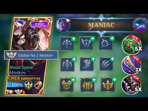 MOSKOV RECOMMENDED BUILD & EMBLEM SET 2023 IN MYTHICAL GLORY RANK!