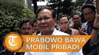 Sidang Kabinet Perdana di Istana Merdeka, Menhan Prabowo Masih Gunakan Mobil Pribadi