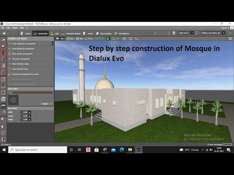 STEP BY STEP CONSTRUCTION OF MOSQUE IN DIALUX EVO