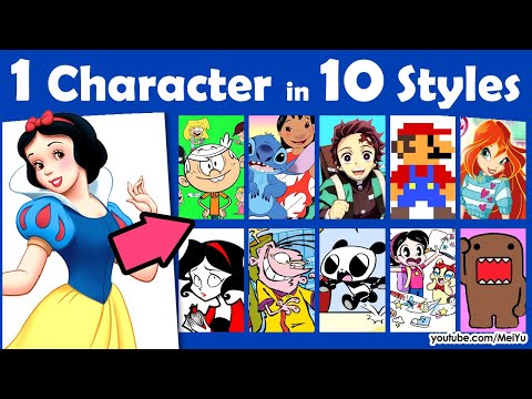 Draw Snow White 10 Art Styles Swap Challenge | New Snow White and the 7 Sins Book, Mei Yu & Shawn Yu