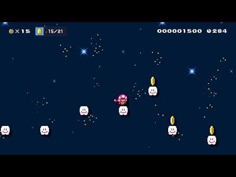 Super Mario Maker 2 - Windy Coin Collecting