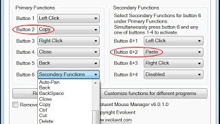 Evoluent Mouse Manager Software
