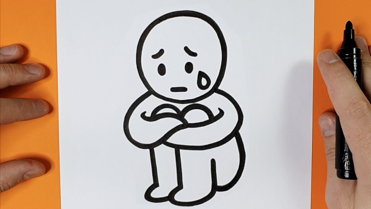 CÓMO DIBUJAR UNA PERSONA TRISTE - DIBUJAR