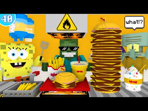 🍔 Work At Fast Food Place 3️⃣ - Minecraft Animation