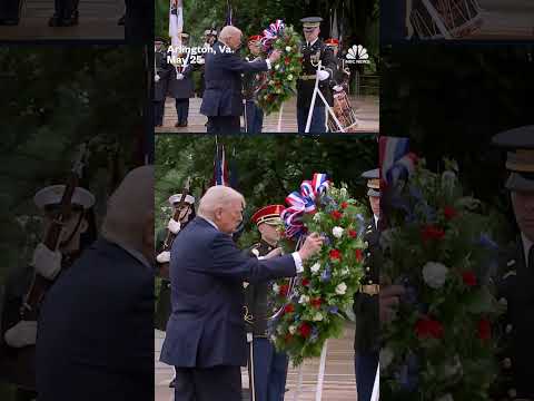 Trump lays a wreath at the Tomb of the Unknown Soldier