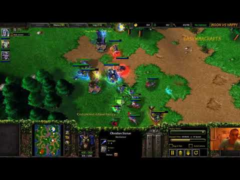 Moon vs Happy - Dh and Naga and Dryads vs Tier3 Ghoul Frenzy push