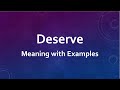 Deserve Meaning with Examples