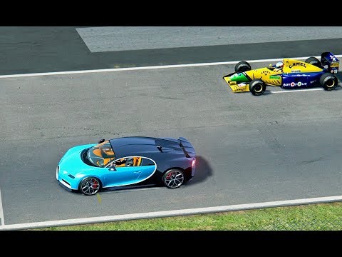 Bugatti Chiron vs Benetton F1 1991 - Monza