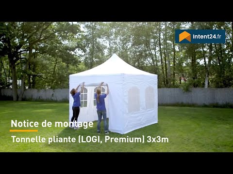 Tonnelle de Jardin Pliante 3x3 m Blanche - Tonnelle Barnum Pliant Toile  210D (160g/M2) - Tente Pliable Idéale pour Reception en Exterieur