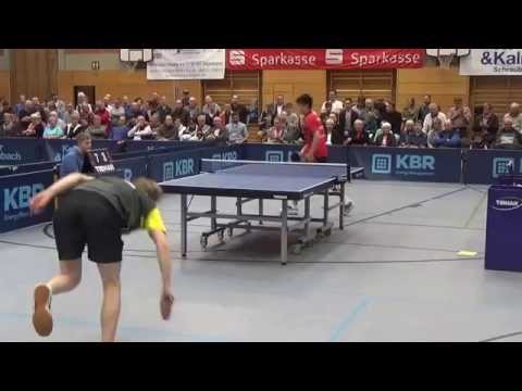 Flemming vs Qiu Dang 3 Hilpoltstein Obererlenbach 2 Bundesliga Tischtennis 20151108 4