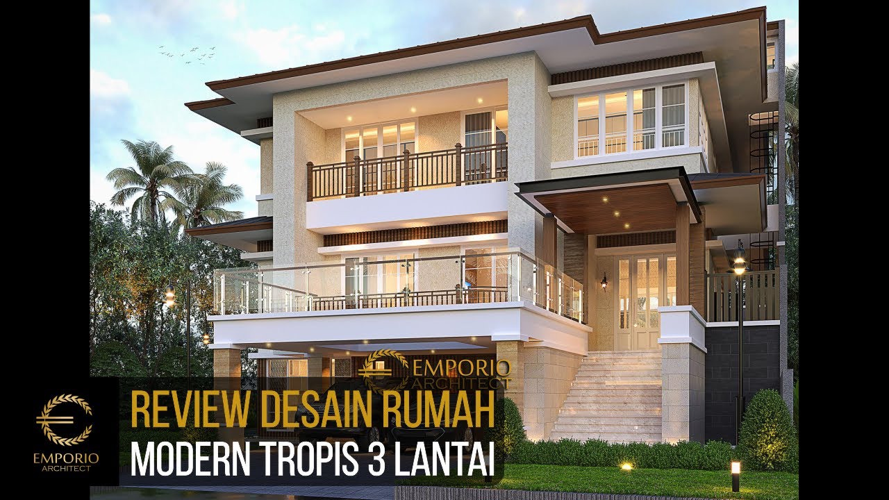 Video 3D Desain Rumah Modern 3 Lantai Ibu Lucy - Tangerang Selatan, Banten