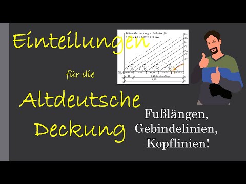 Traufeinteilung für die Altdeutsche Deckung