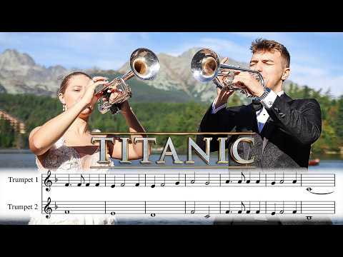 My Heart Will Go On - TITANIC 🛳 | 2 TRUMPETS (with Sheet Music!)
