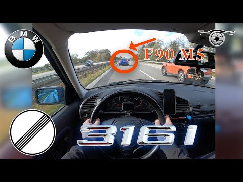 BMW E36 316I 102HP POV TOP SPEED ON GERMAN NO LIMIT AUTOBAHN 🚗