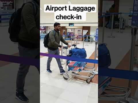 Laggage Check-in ✅ ✈️ #airport #travel #indigo #flight