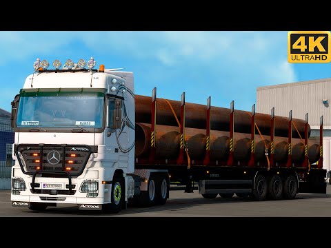 [G29] ETS2 (4K 60FPS) | PROMODS | MERCEDES ACTROS MP2 2648 V6 | TRONDHEIM 🇳🇴 - LILLEHAMMER 🇳🇴