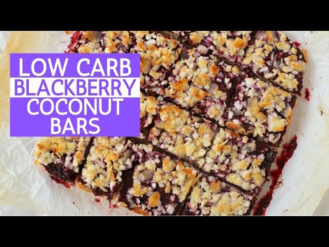 Low Carb Blackberry Coconut Bars | Keto | Sugar Free | Recipe