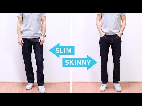 Comparison between mens slim fit jeans and skinny jeans